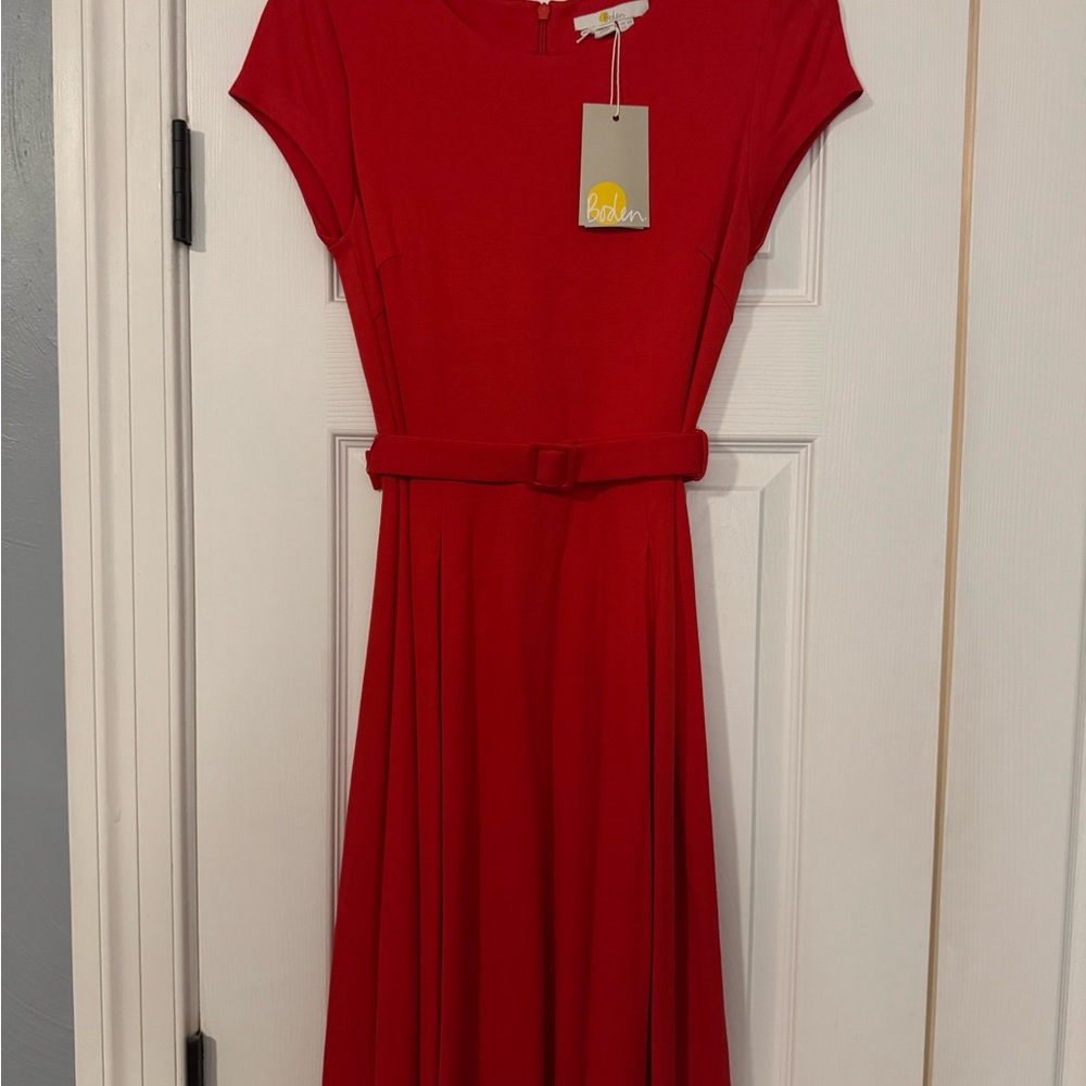 Red Belted Dress by Boden